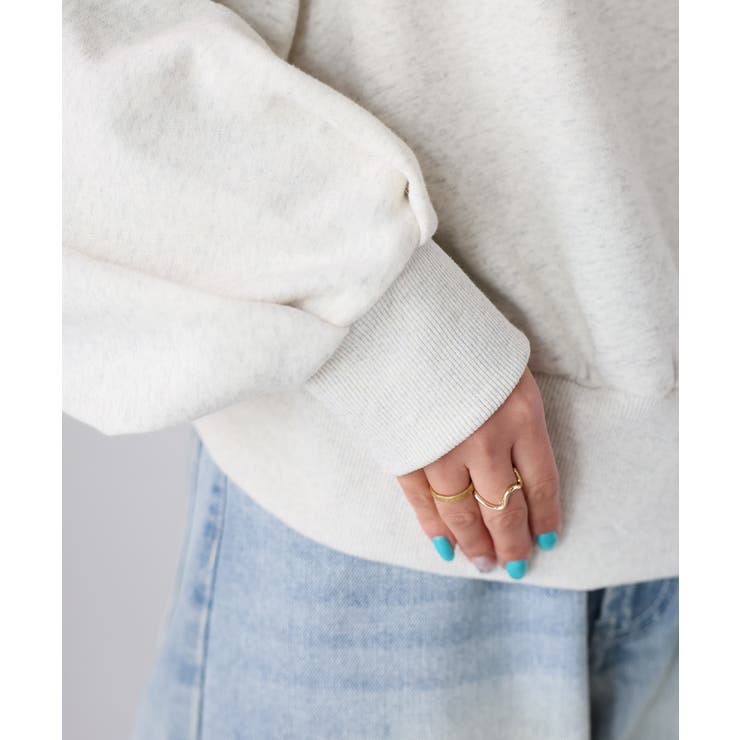 裏毛オフショルダースウェットトップス | Riberry | 詳細画像28 