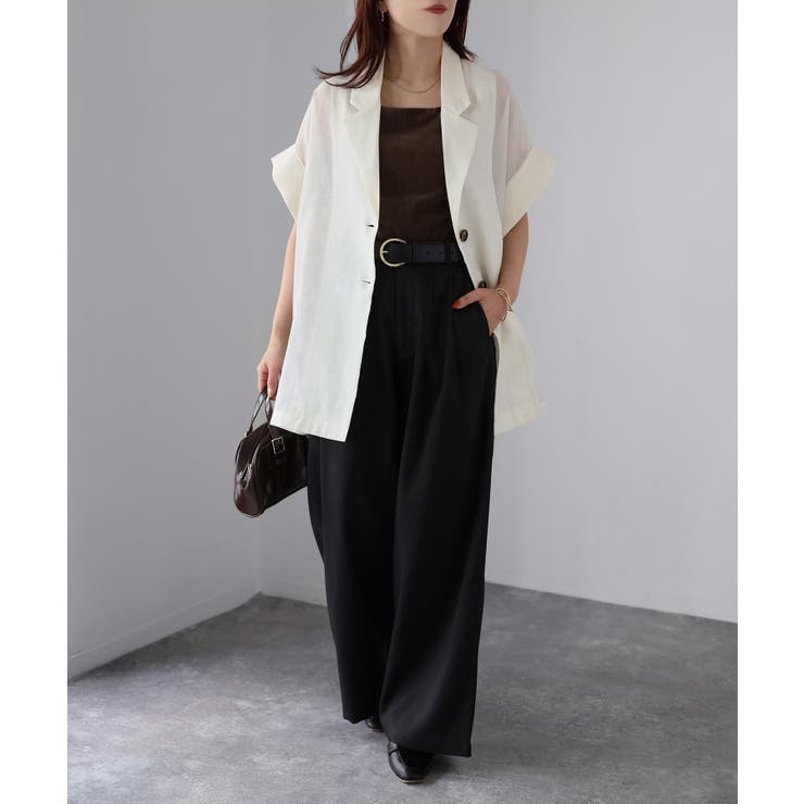 シアー半袖シャツジャケット | Riberry | 詳細画像11 