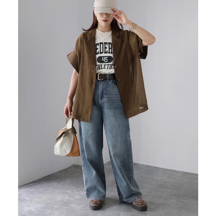 シアー半袖シャツジャケット | Riberry | 詳細画像19 