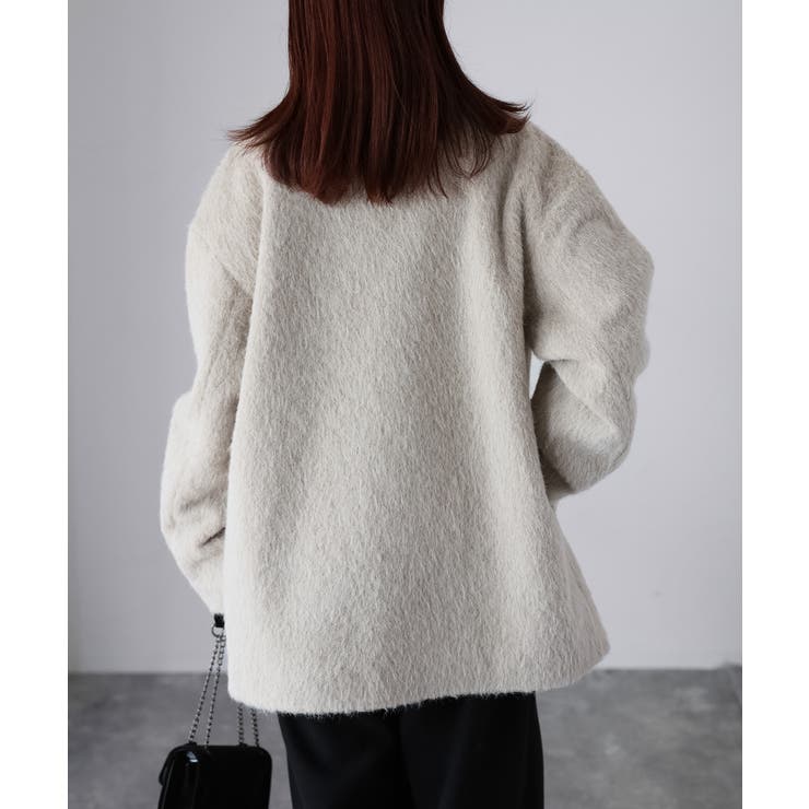 ミドル丈シャギーダブルジャケットコート | Riberry | 詳細画像16 