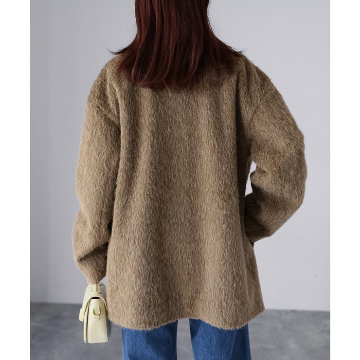 ミドル丈シャギーダブルジャケットコート | Riberry | 詳細画像25 