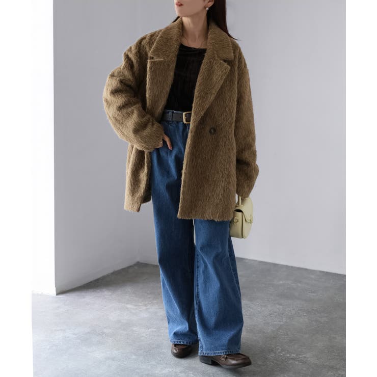 ミドル丈シャギーダブルジャケットコート | Riberry | 詳細画像26 