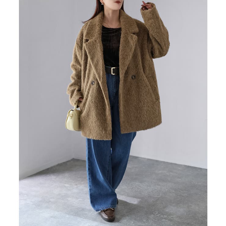 ミドル丈シャギーダブルジャケットコート | Riberry | 詳細画像27 