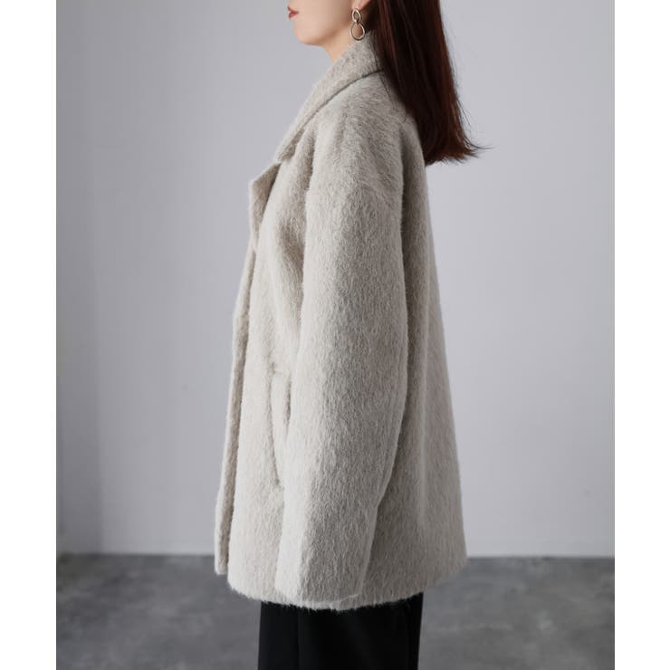 ミドル丈シャギーダブルジャケットコート | Riberry | 詳細画像29 