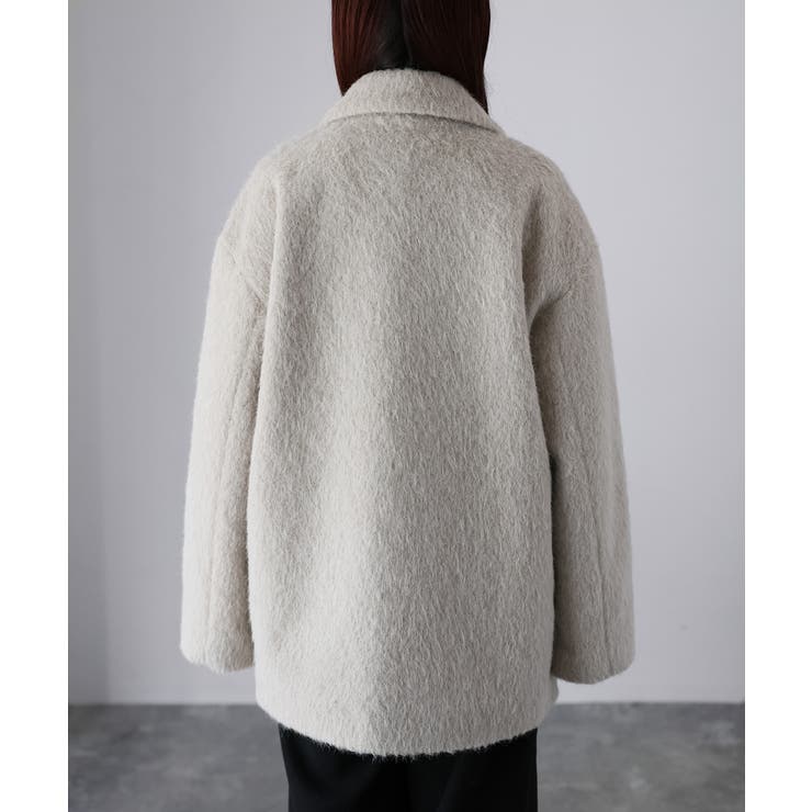 ミドル丈シャギーダブルジャケットコート | Riberry | 詳細画像30 