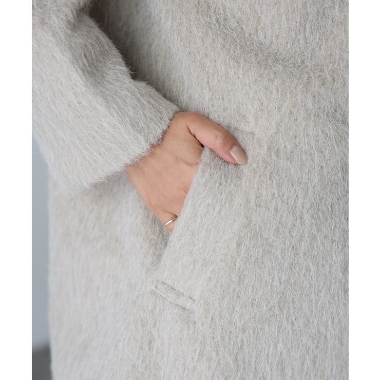 ミドル丈シャギーダブルジャケットコート | Riberry | 詳細画像31 