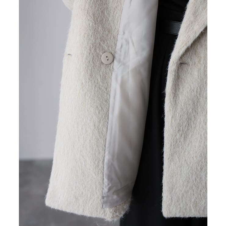 ミドル丈シャギーダブルジャケットコート | Riberry | 詳細画像33 