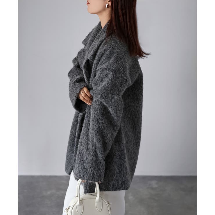 ミドル丈シャギーダブルジャケットコート | Riberry | 詳細画像6 