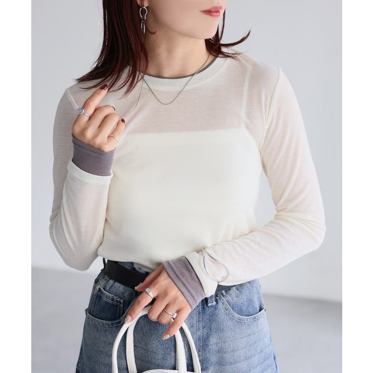 Fifi&Romeo 重ね着風トップス S Fifi&Romeo 重ね着風トップス S