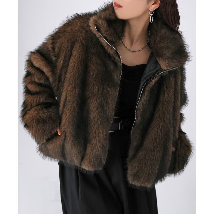 ダブルジップミックスファーコート[品番：RBRW0000059]｜Riberry