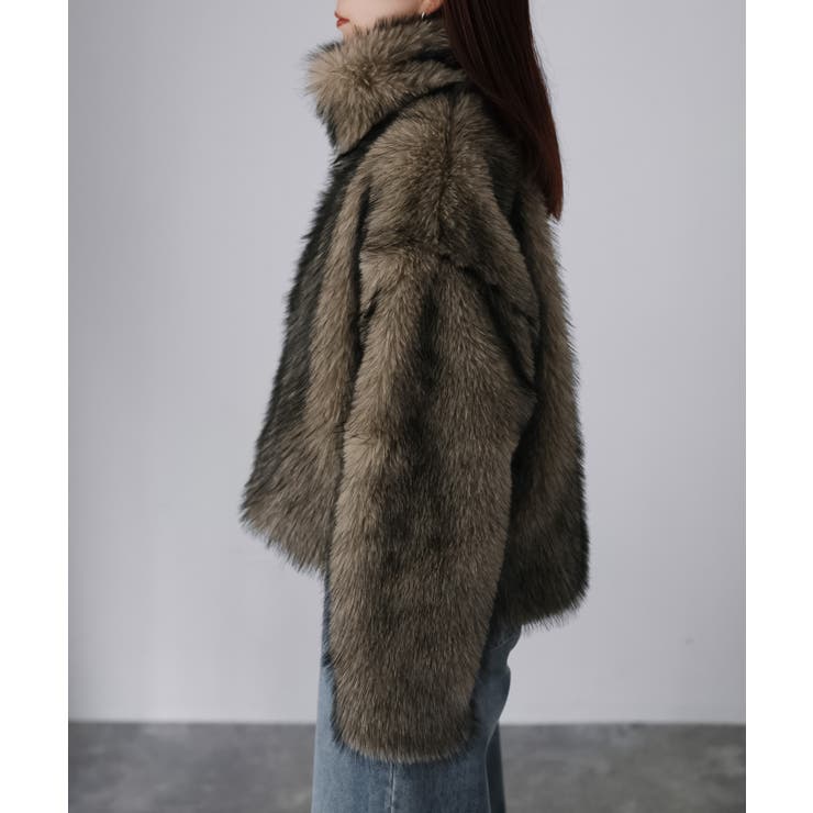 ダブルジップミックスファーコート[品番：RBRW0000059]｜Riberry