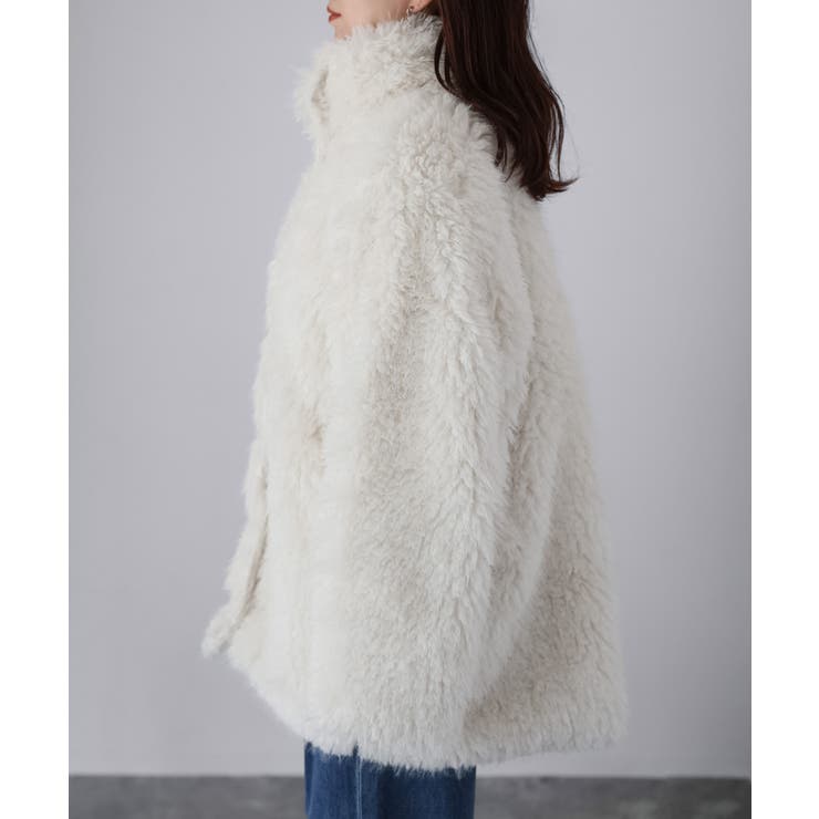 Riberryミドル丈フェイクファーAラインコート ミドル丈フェイクファーAラインコート[品番：RBRW0000069]｜Riberry