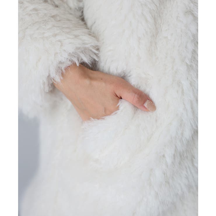 ミドル丈フェイクファーAラインコート | Riberry | 詳細画像23 