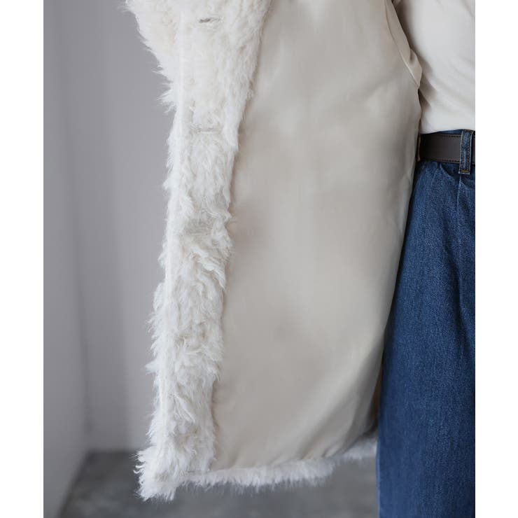 ミドル丈フェイクファーAラインコート | Riberry | 詳細画像25 