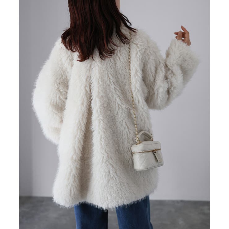 ミドル丈フェイクファーAラインコート | Riberry | 詳細画像7 