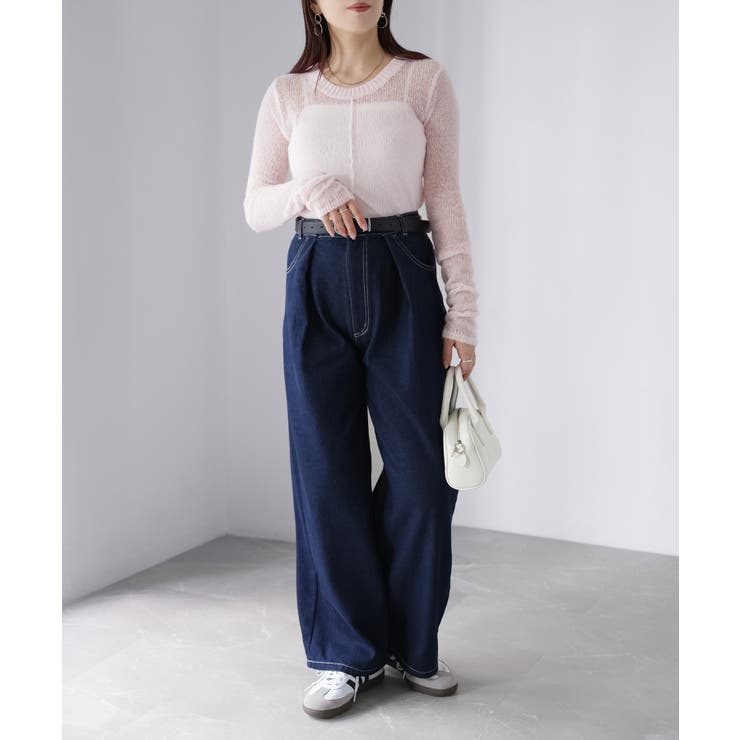 モヘアライク透かし編みニットトップス | Riberry | 詳細画像27 