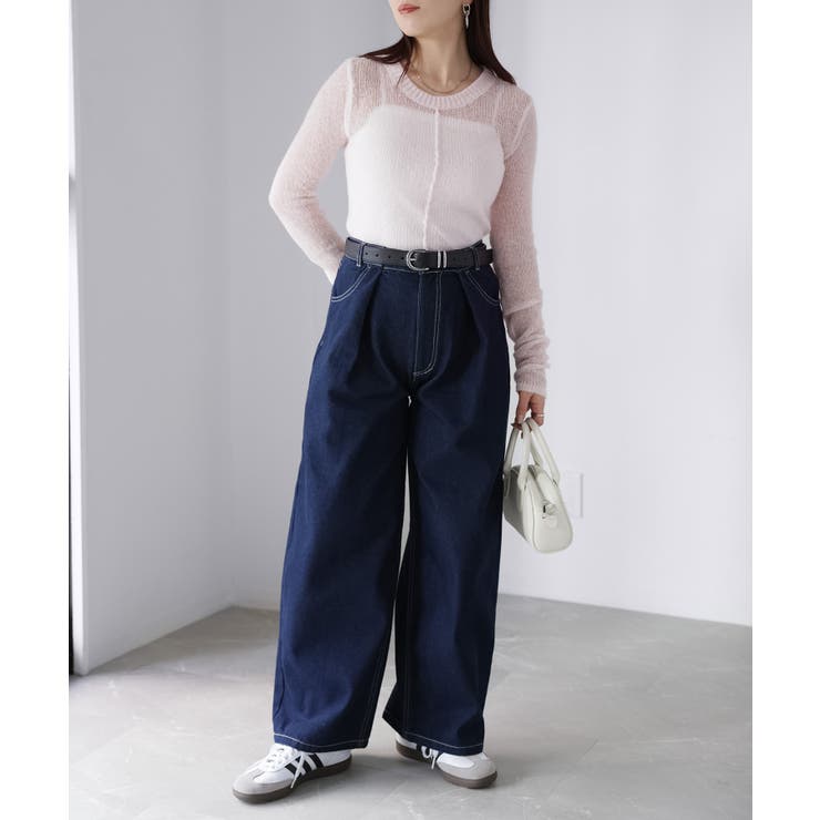 モヘアライク透かし編みニットトップス | Riberry | 詳細画像28 