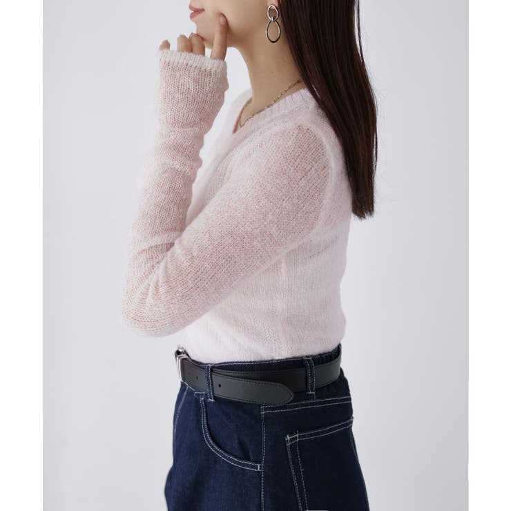 モヘアライク透かし編みニットトップス | Riberry | 詳細画像31 