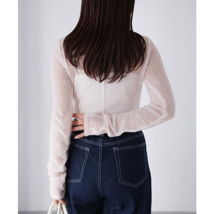 モヘアライク透かし編みニットトップス | Riberry | 詳細画像32 