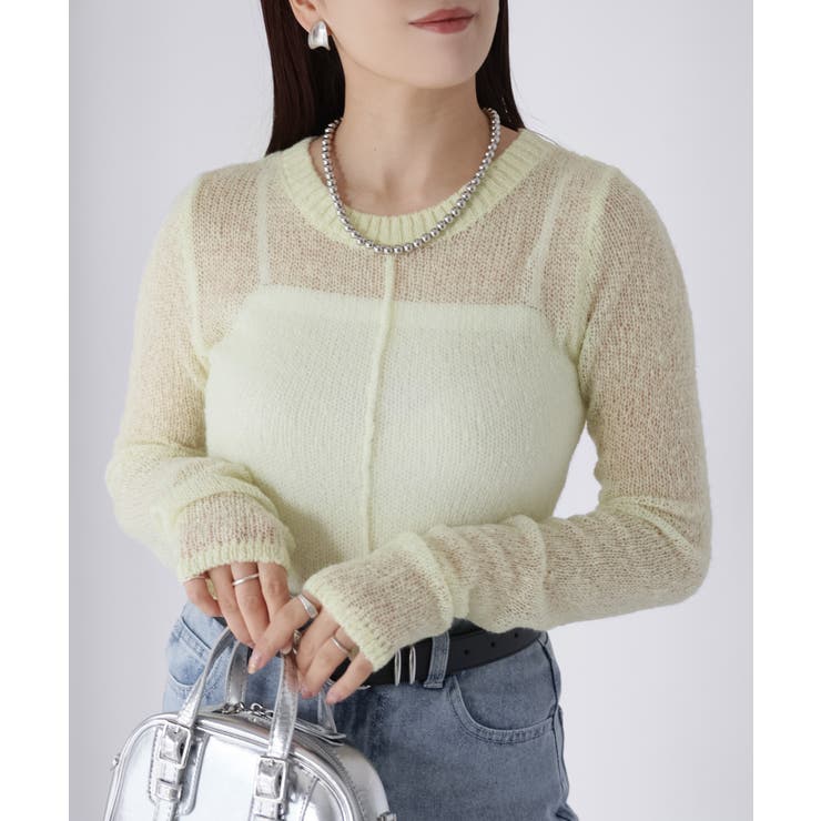 モヘアライク透かし編みニットトップス | Riberry | 詳細画像37 