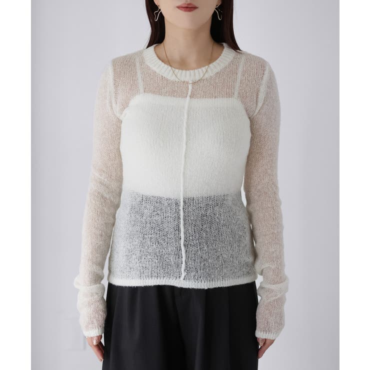 モヘアライク透かし編みニットトップス | Riberry | 詳細画像41 