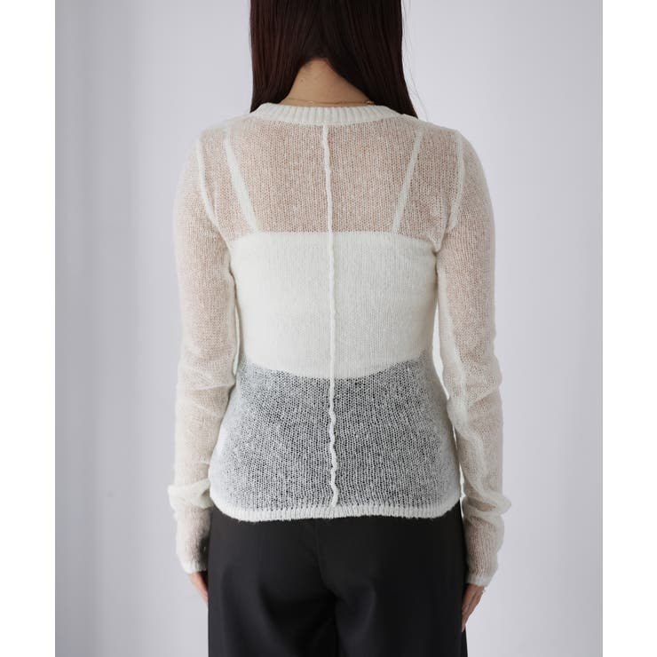 モヘアライク透かし編みニットトップス | Riberry | 詳細画像43 