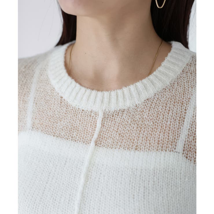 モヘアライク透かし編みニットトップス | Riberry | 詳細画像44 