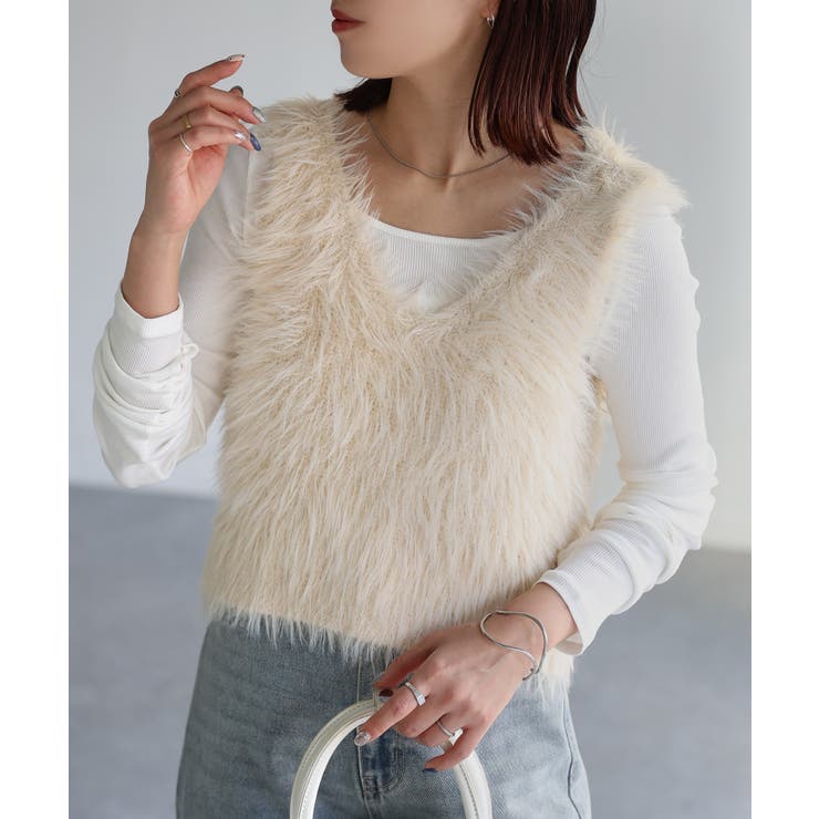 前後2WAYシャギーニットビスチェ | Riberry | 詳細画像11 