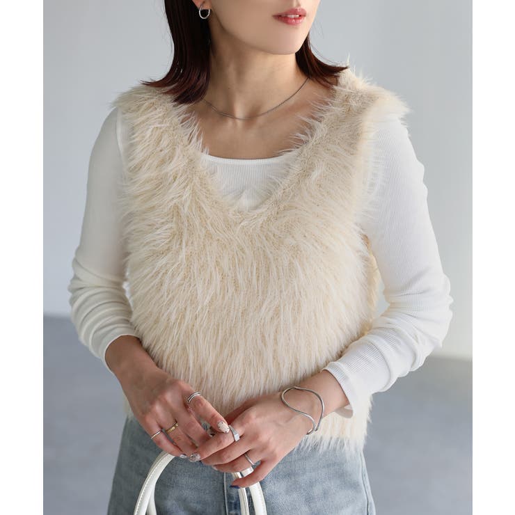 前後2WAYシャギーニットビスチェ | Riberry | 詳細画像17 