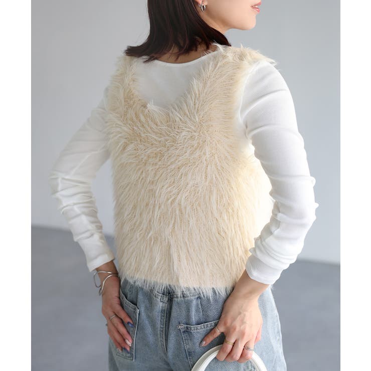 前後2WAYシャギーニットビスチェ | Riberry | 詳細画像19 