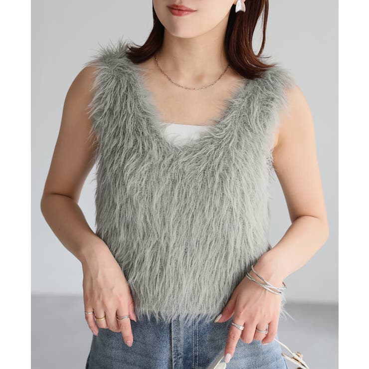 前後2WAYシャギーニットビスチェ | Riberry | 詳細画像20 