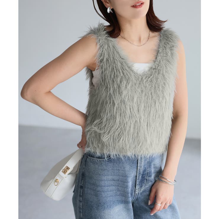 前後2WAYシャギーニットビスチェ | Riberry | 詳細画像23 