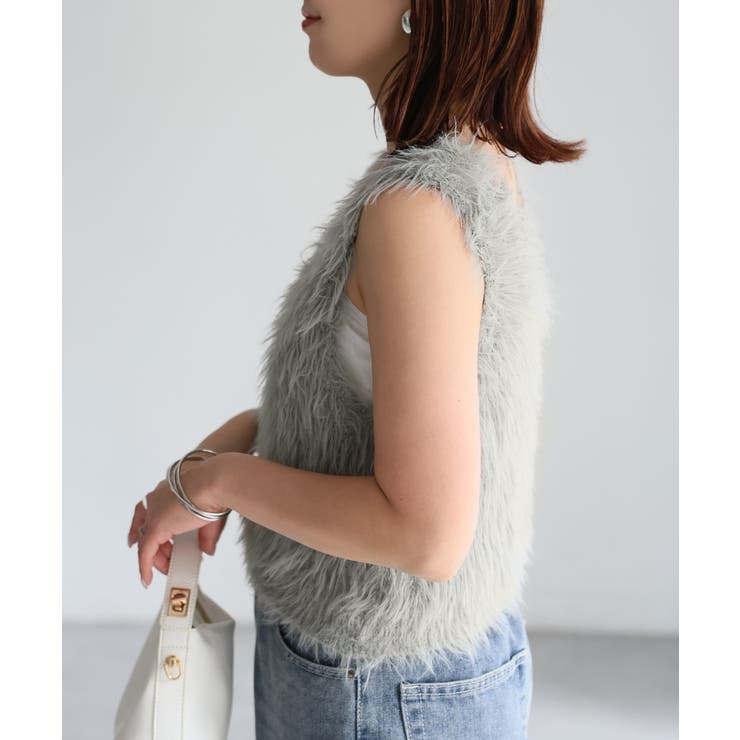 前後2WAYシャギーニットビスチェ | Riberry | 詳細画像25 