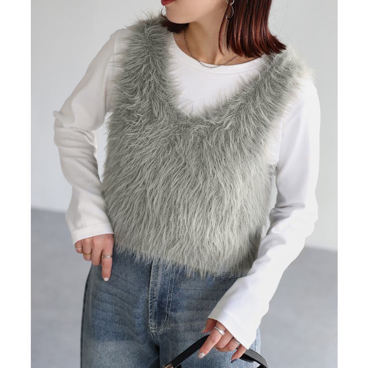 前後2WAYシャギーニットビスチェ | Riberry | 詳細画像27 