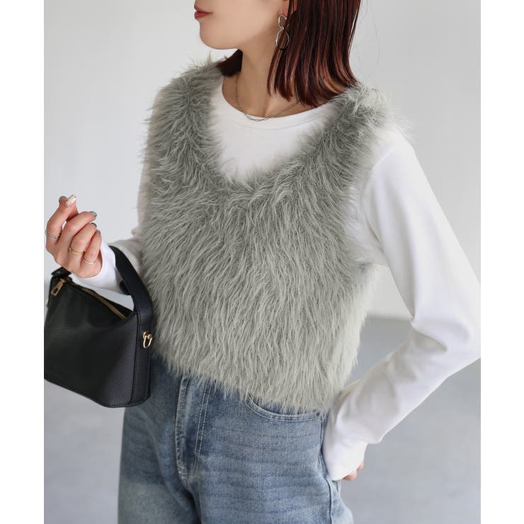 前後2WAYシャギーニットビスチェ | Riberry | 詳細画像28 