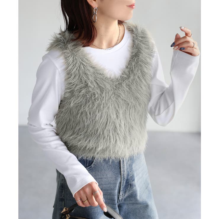 前後2WAYシャギーニットビスチェ | Riberry | 詳細画像29 