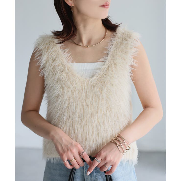 前後2WAYシャギーニットビスチェ | Riberry | 詳細画像3 