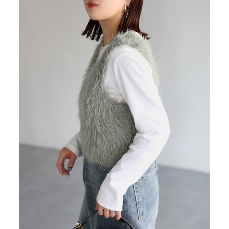 前後2WAYシャギーニットビスチェ | Riberry | 詳細画像33 