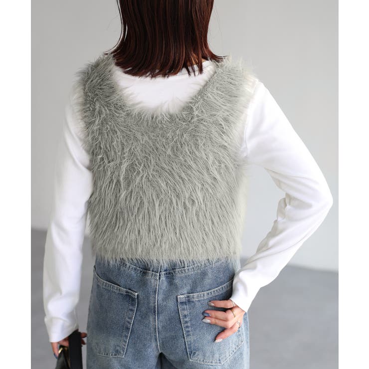 前後2WAYシャギーニットビスチェ | Riberry | 詳細画像34 