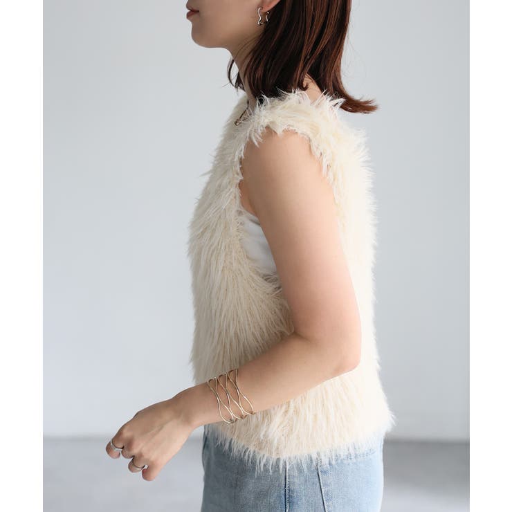 前後2WAYシャギーニットビスチェ | Riberry | 詳細画像6 