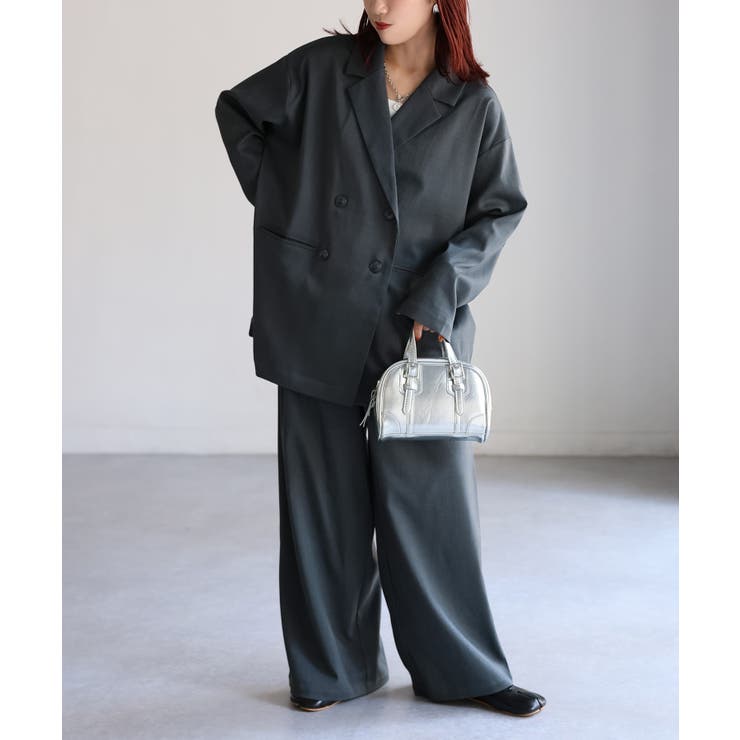 ダブルジャケット+ワイドパンツセットアップ | Riberry | 詳細画像11 