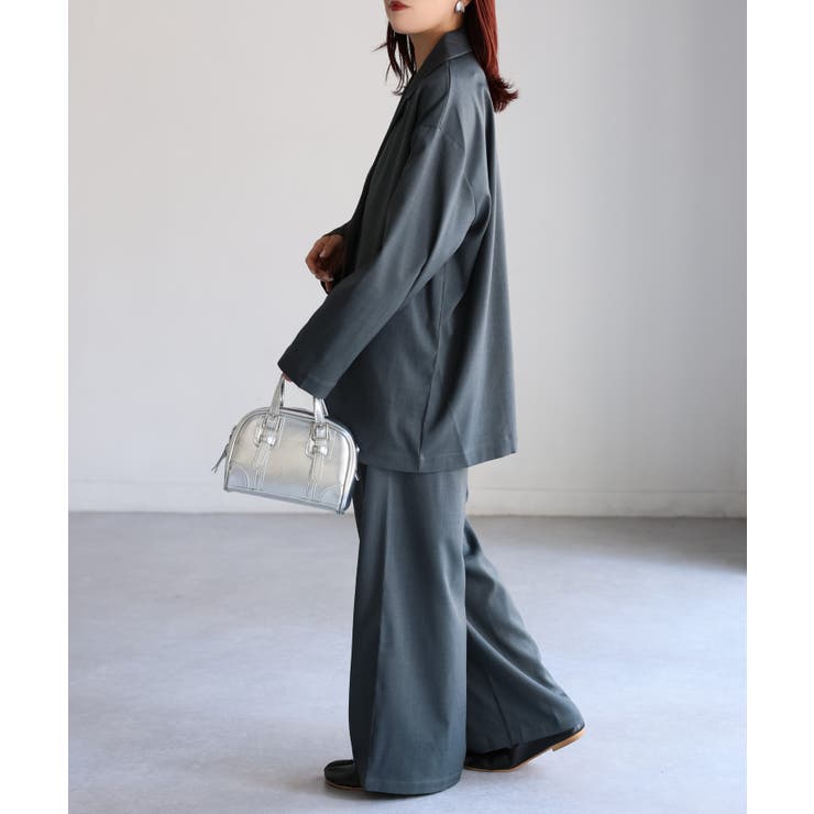 ダブルジャケット+ワイドパンツセットアップ | Riberry | 詳細画像12 