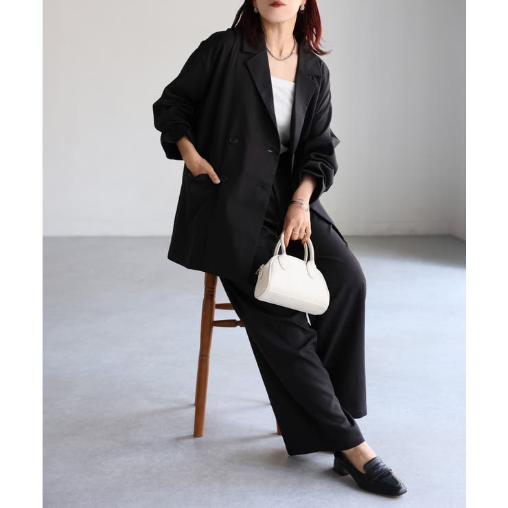 ダブルジャケット+ワイドパンツセットアップ | Riberry | 詳細画像18 