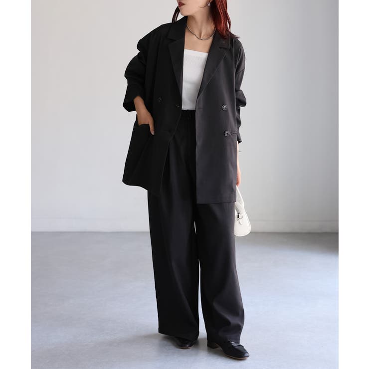 ダブルジャケット+ワイドパンツセットアップ | Riberry | 詳細画像19 