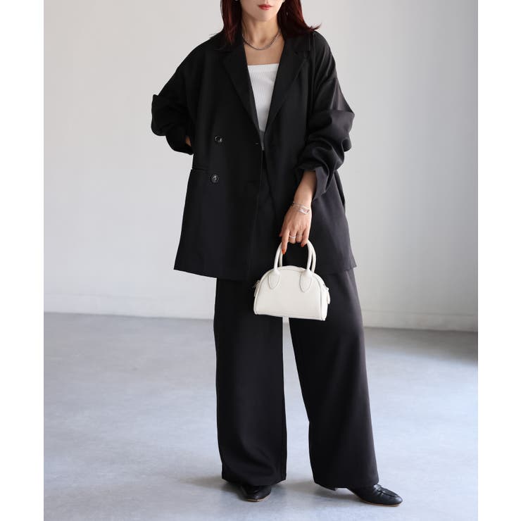 ダブルジャケット+ワイドパンツセットアップ | Riberry | 詳細画像21 