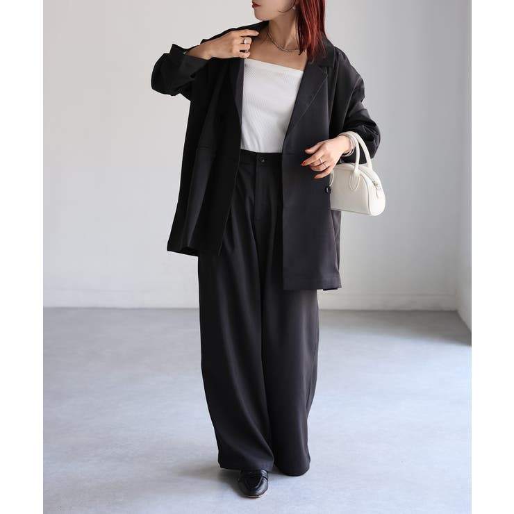 ダブルジャケット+ワイドパンツセットアップ | Riberry | 詳細画像22 