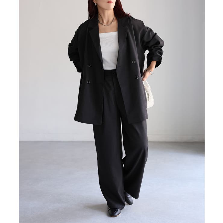 ダブルジャケット+ワイドパンツセットアップ | Riberry | 詳細画像23 