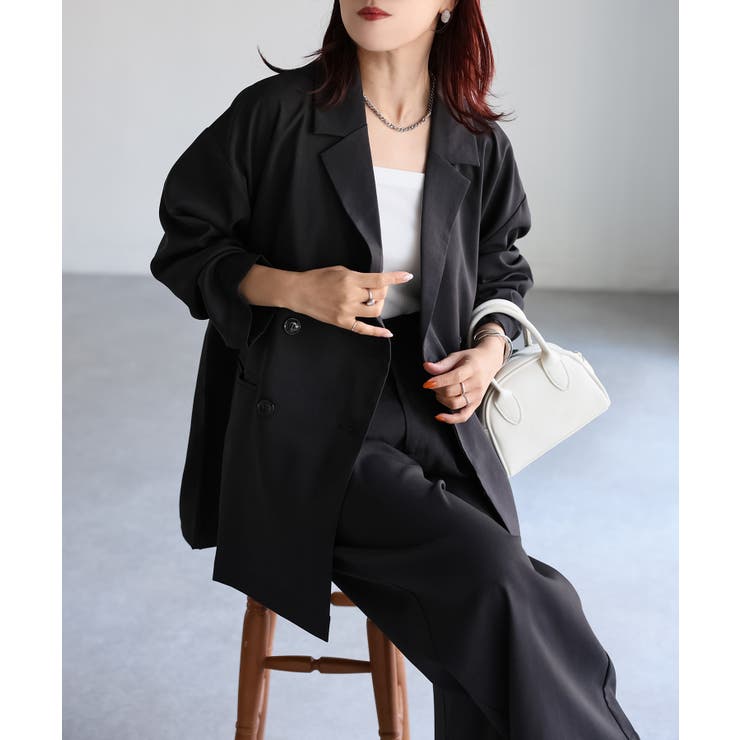 ダブルジャケット+ワイドパンツセットアップ | Riberry | 詳細画像24 