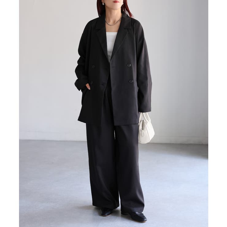 ダブルジャケット+ワイドパンツセットアップ | Riberry | 詳細画像25 