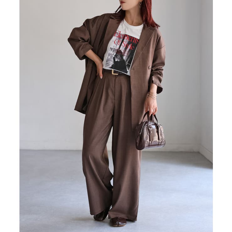 ダブルジャケット+ワイドパンツセットアップ | Riberry | 詳細画像29 